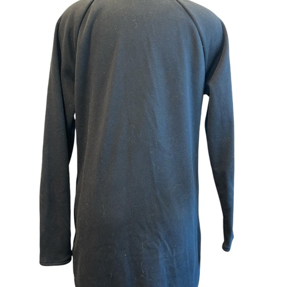 Athleta Women's Tunic S Black Sweatshirt or Mini Dress Side Zip Neck Pullover - Picture 9 of 14